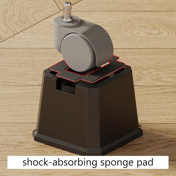 8 Bed Risers 3" Heavy Duty for Casters, Sofa legs, Table, Bed Frame Stackable - Picture 3 of 9